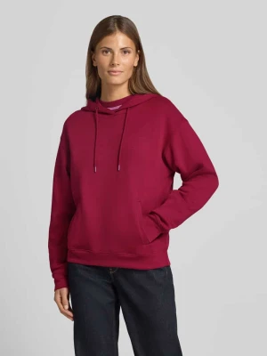 Bluza z kapturem z mieszanka wiskozy z logo model 'IMA' MSCH Copenhagen Wiśniowy