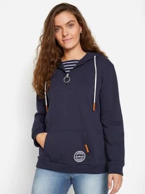 Bluza z kapturem z mieszanki bawełny bonprix