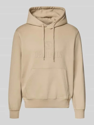 Bluza z kapturem z mieszanki bawełny model 'FREDERIKS' Jack&Jones Beżowy