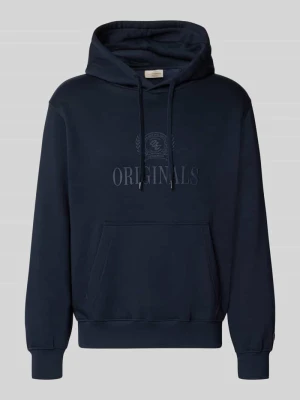 Bluza z kapturem z mieszanki bawełny model 'FREDERIKS' Jack&Jones Granatowy
