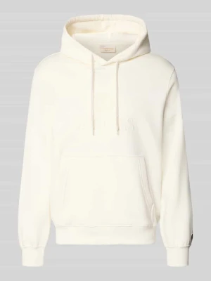 Bluza z kapturem z mieszanki bawełny model 'FREDERIKS' Jack&Jones Złamany biały