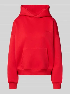 Bluza z kapturem z mieszanki bawełny REVIEW Wiśniowy