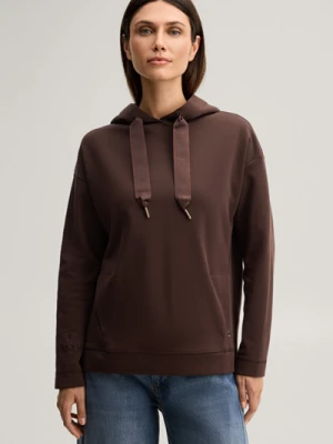 Bluza z kapturem z mieszanki bawełny w kolorze ciemnobrązowym JOOP!