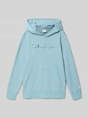 Bluza z kapturem z mieszanki bawełny z wyhaftowanym logo Champion
