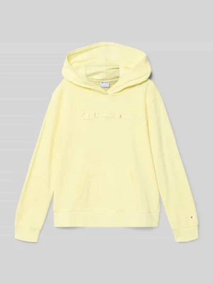 Bluza z kapturem z mieszanki bawełny z wyhaftowanym logo Champion