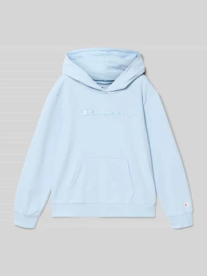 Bluza z kapturem z mieszanki bawełny z wyhaftowanym logo Champion