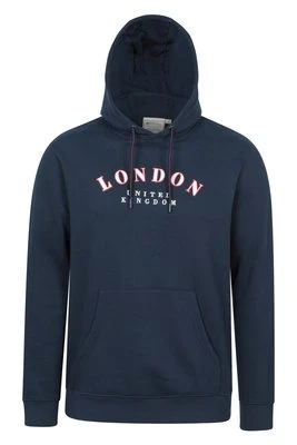 Bluza z kapturem z nadrukiem London dla mężczyzn - Navy Mountain Warehouse