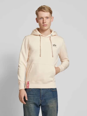 Bluza z kapturem z nadrukiem z logo alpha industries
