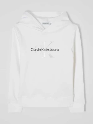 Bluza z kapturem z nadrukiem z logo Calvin Klein Jeans