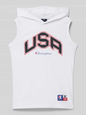 Bluza z kapturem z nadrukiem z logo Champion