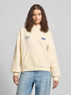 bluza z kapturem z nadrukiem z logo i kieszenią kangurka ANOTHER COTTON LAB