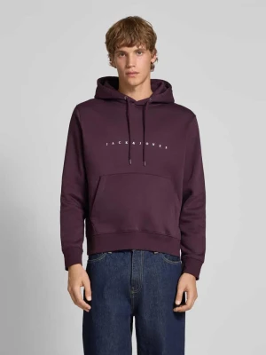 Bluza z kapturem z nadrukiem z logo jack & jones