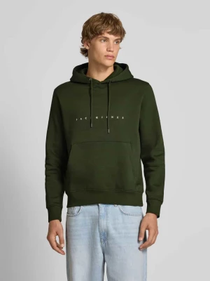 Bluza z kapturem z nadrukiem z logo jack & jones