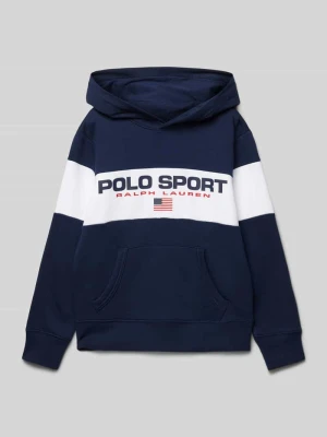 Bluza z kapturem z nadrukiem z logo Polo Sport