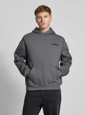 Bluza z kapturem z nadrukiem z logo REVIEW