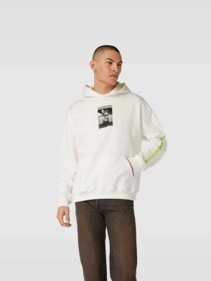 Bluza z kapturem z nadrukiem z motywem Diesel Écru