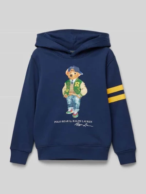 Bluza z kapturem z nadrukiem z motywem i logo Polo Ralph Lauren Kids