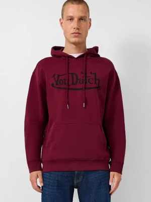 Bluza z kapturem z nadrukiem z przodu | QS x Von Dutch czerwony