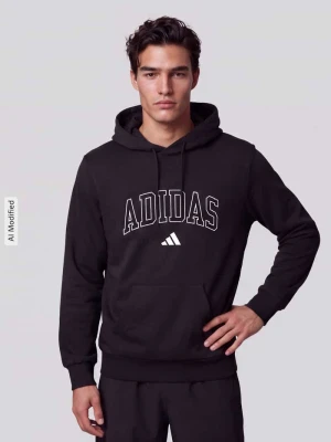 Bluza z kapturem z napisem z logo model 'M COLLEGIATE HD' Adidas Czarny