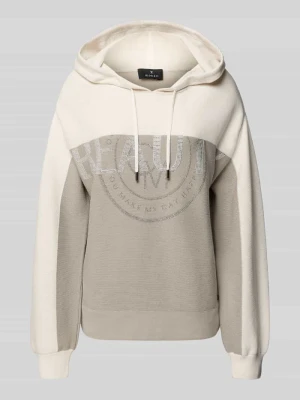 Bluza z kapturem z obszyciem kamieniami stras monari