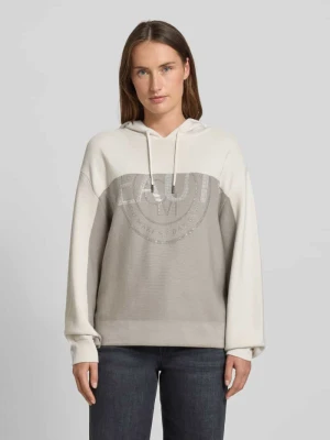 Bluza z kapturem z obszyciem kamieniami stras monari