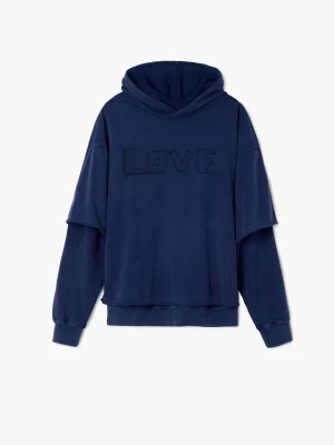 Bluza z kapturem z podwójnym rękawem Desigual