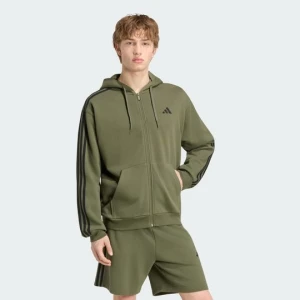Bluza z kapturem z suwakiem na całej długości Essentials 3-Stripes French Terry Adidas