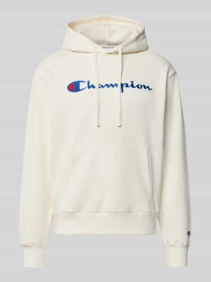 Bluza z kapturem z wyhaftowanym logo Champion Złamany biały