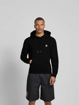 Bluza z kapturem z wyhaftowanym logo Maison Kitsuné Czarny