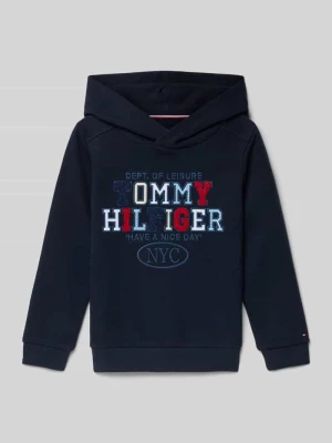 Bluza z kapturem z wyhaftowanym logo Tommy Hilfiger Kids