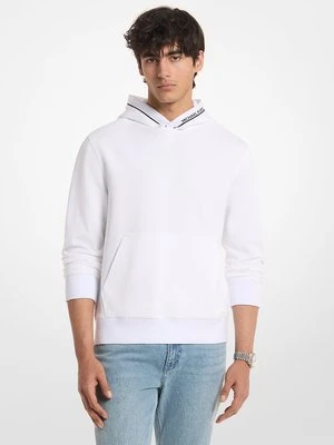 Bluza z kapturem z wykończeniem z logo z mieszanki bawełny Michael Kors Mens