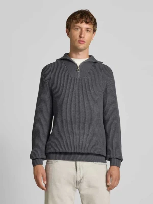 Bluza z kołnierzem i detalem z logo model ‘DENO’ Blend