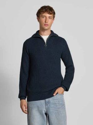 Bluza z kołnierzem i detalem z logo model ‘DENO’ Blend