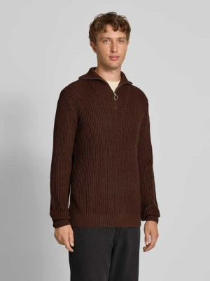 Bluza z kołnierzem i detalem z logo model ‘DENO’ Blend