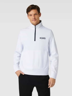 Bluza z kołnierzem i kieszenią kangurką model ‘KORS SPORT’ Michael Kors