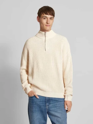 Bluza z kołnierzem i prążkowanymi wykończeniami REVIEW