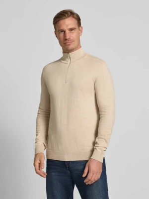 Bluza z kołnierzem o kroju regular fit z czystej bawełny model ‘BERG’ Selected Écru