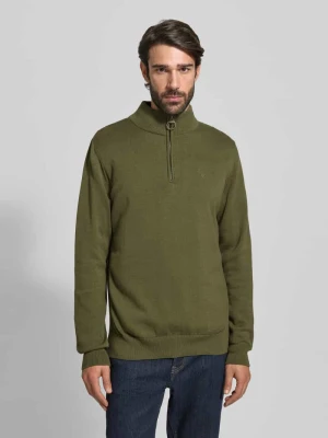 Bluza z kołnierzem o kroju regular fit z czystej bawełny model ‘HALF ZIP’ Barbour