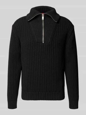 Bluza z kołnierzem o kroju regular fit z czystej bawełny model ‘SRIGG’ HUGO