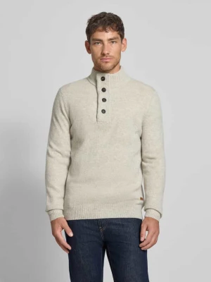 Bluza z kołnierzem o kroju regular fit z czystej wełny Barbour