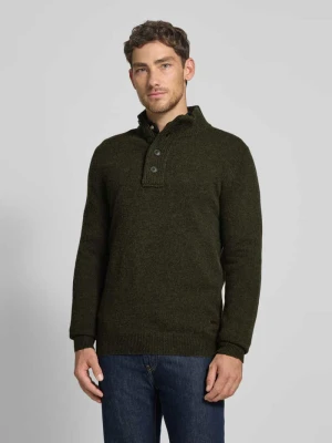 Bluza z kołnierzem o kroju regular fit z czystej wełny Barbour