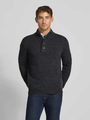Bluza z kołnierzem o kroju regular fit z czystej wełny Barbour