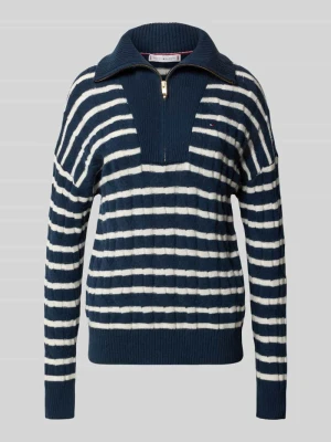 Bluza z kołnierzem o kroju regular fit z czystej wełny Tommy Hilfiger