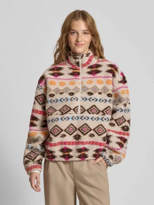 Bluza z kołnierzem o kroju regular fit z imitacji futerka model ‘JANNE’ Only