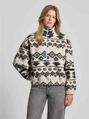 Bluza z kołnierzem o kroju regular fit z imitacji futerka model ‘JANNE’ Only