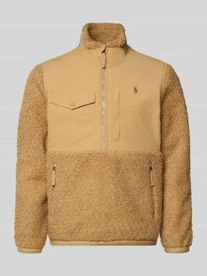 Bluza z kołnierzem o kroju regular fit z imitacji futerka Polo Ralph Lauren