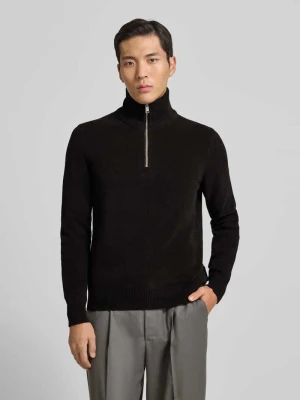 Bluza z kołnierzem o kroju regular fit z mieszanki bawełny i żywej wełny Marc O'Polo