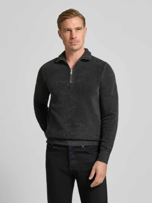 Bluza z kołnierzem o kroju regular fit z mieszanki bawełny i żywej wełny Marc O'Polo