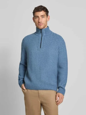 Bluza z kołnierzem o kroju regular fit z mieszanki wełny model ‘KWINTER’ Boss Orange