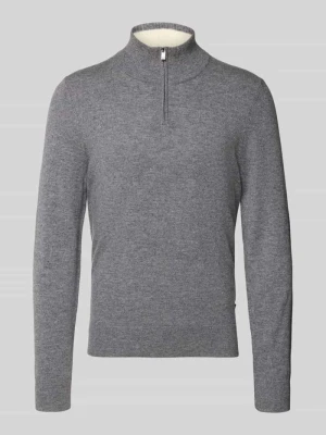 Bluza z kołnierzem o kroju regular fit z mieszanki żywej wełny i kaszmiru model ‘HEMARLO’ Boss